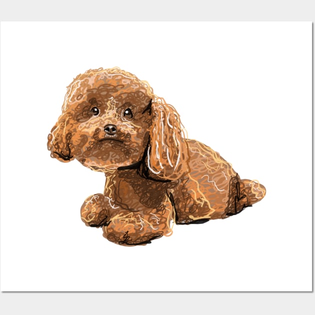 Poodle Wall Art by Pixelated Dino